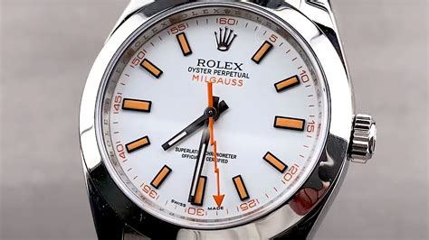 rolex milgauss dial|rolex milgauss white dial review.